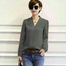 Vanessa blouse Blouse Lengan pendek/ Blouse Polos Cewek / Hem Kemeja Baju Wanita Fashion Bangkok / Blus Korean Style / Blouse Wanita Modern / blus wanita