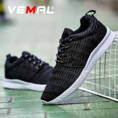 VEMAL 2017 Baru Sepatu Lari Pria dan Wanita Bernapas Sneakers Lace-up GRATIS RUN Sports Kebugaran Ukuran Besar 35 -48 Hitam-Intl
