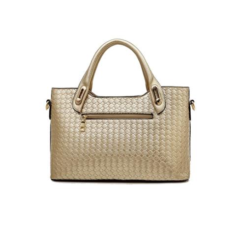 Vicria Tas Branded Wanita - High Quality PU Leather Korean Elegant Bag Style 3in1 - Emas
