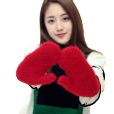 Women Fashion Knitted Arm Fingerless Winter Gloves Soft Warm Mitten