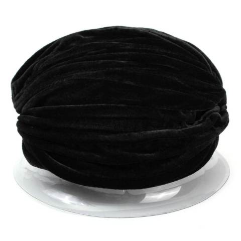 Wanita Indian Beludru Turban Cap Kepala Hat Wrap Band Rambut Cover Headban Hitam-Intl 4