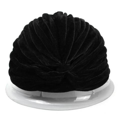Wanita Indian Beludru Turban Cap Kepala Hat Wrap Band Rambut Cover Headban Hitam-Intl 3