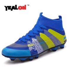 YEALON Superfly Football Boots Chuteira Futebol Soccer Sepatu dengan Kaus Kaki Pria Sepak Bola Cleat Superfly Tinggi Pergelangan Kaki Sneakers-Intl
