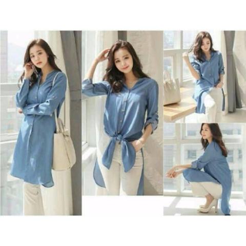 Hem Boston Ot Pakaian Pria Kemeja Slim Fit Warna Biru Muda Dan Putih - Tvxqdh.