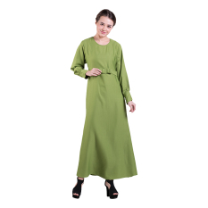 Zada Gamis Panjang Aksen Pita - Hijau