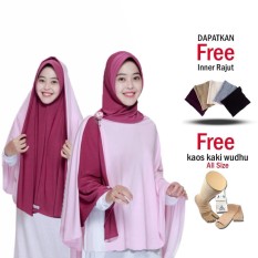 Zannah Hijab Jilbab Instan Bergo Mukena Jannah Wanita Dewasa Jumbo Polos Couple Cantik Khimar Instant Terbaru Model Sekarang Jaman Now Syari Termurah Hijab Topi Pet Anti Tembem Terkini fashion Wnita Hijab Muslim Terbaru - Free Inner & Kaos Kaki