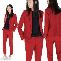 ZR SINGLE BUTTON RED BLAZER