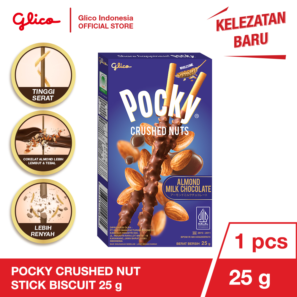 Glico Pocky Crushed Nuts Almond Milk Chocolate Lazada Indonesia