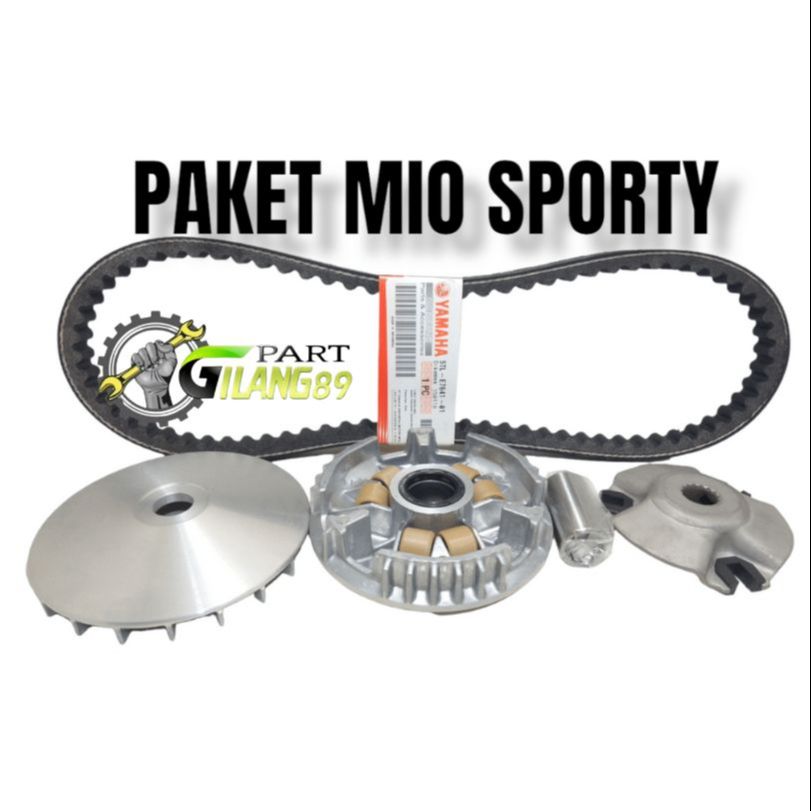 Paket Hemat Item Vanbelt Mio Sporty Rumah Roller Assy Kipas Rumah