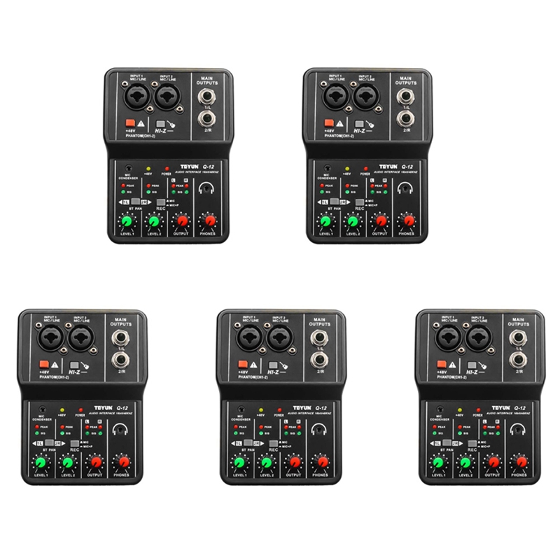 5X TEYUN Q 12 Audio Mixer Sound Board Console Desk System Interface 4