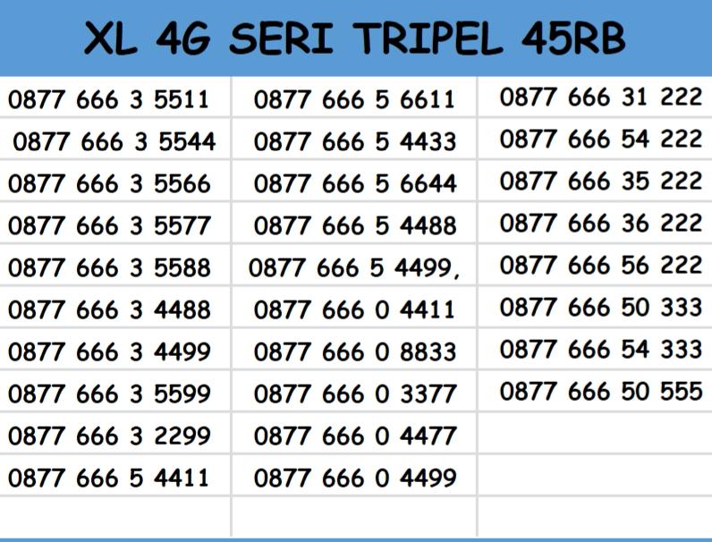 nomor cantik perdana XL axiata 12 digit 4G
