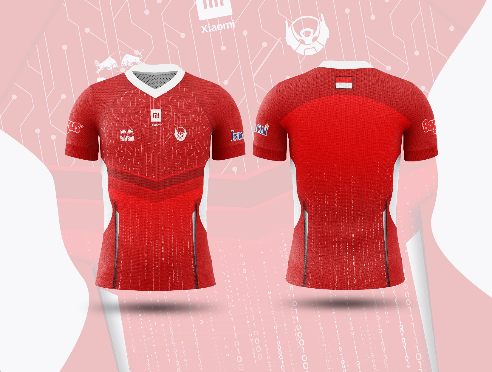 Kaos Baju Jersey Gaming BIGETRON Merah 2021 Esport Pria Wanita PUBG