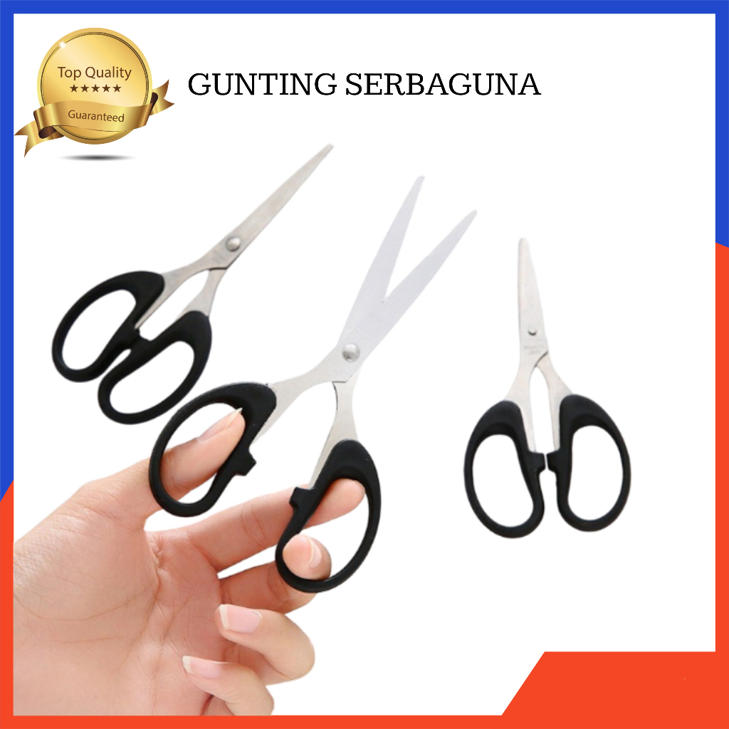 Gunting Kertas Stainless Steel Serbaguna Ukuran Besar Kecil Lazada