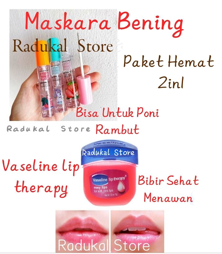 Promo Maskara Bening Iman Of Noble Dan Vaseline Lip Therapy Rosy Lips