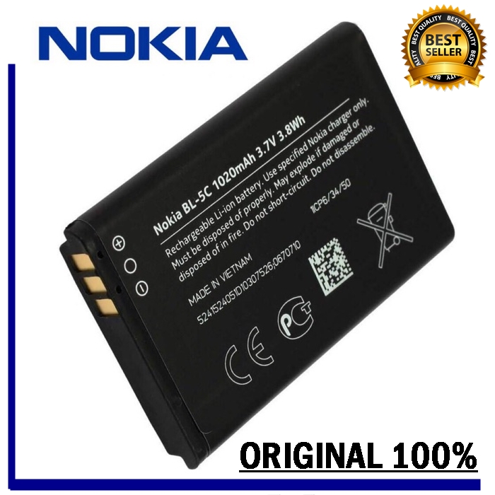 Battery Baterai Nokia BL 5C 1020mAh Batre Battery Lazada Indonesia