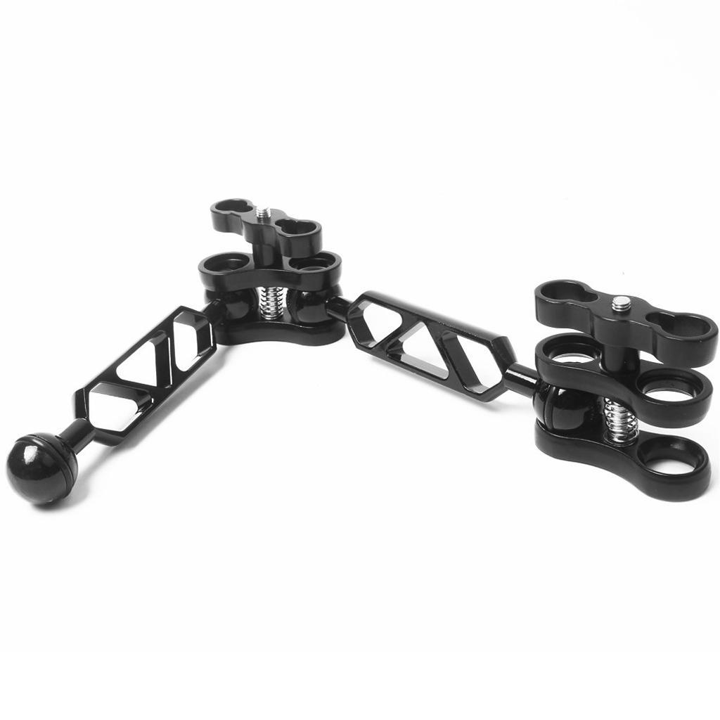 Aluminum Alloy Scuba Diving Light Torch Dual Ball Joint Arm And 2 Butterfly Clip Clamp Mount For Underwater Photography Camera Aluminum Alloy Scuba Diving Light Torch Dual Ball Joint Arm And 2 Butterfly Clip Clamp Mount For Underwater Photography Camera