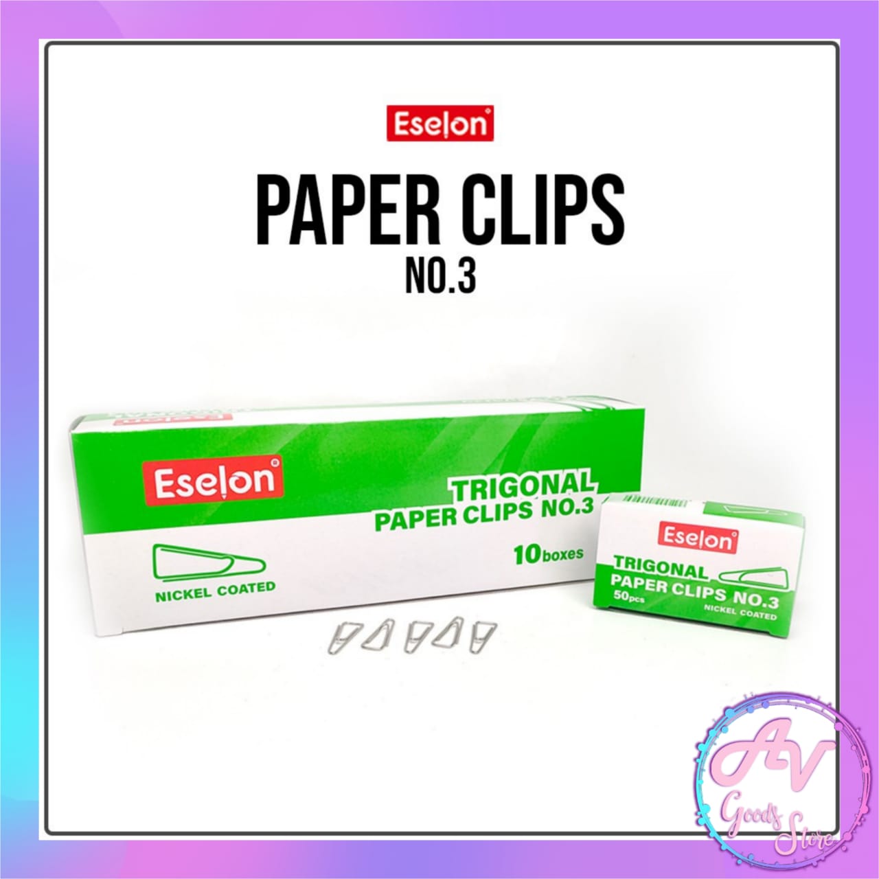 Paper Clip No Trigonal Clip No Penjepit Kertas Segitiga Klip