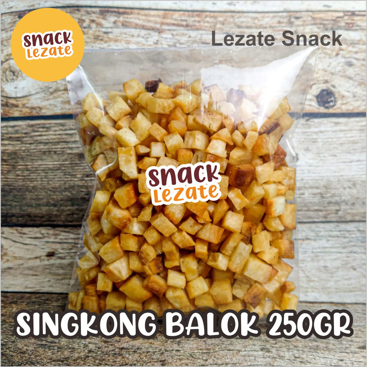 Singkong Balok 250gr Murah Kripik Singkong Kotak Dadu Asin Gurih