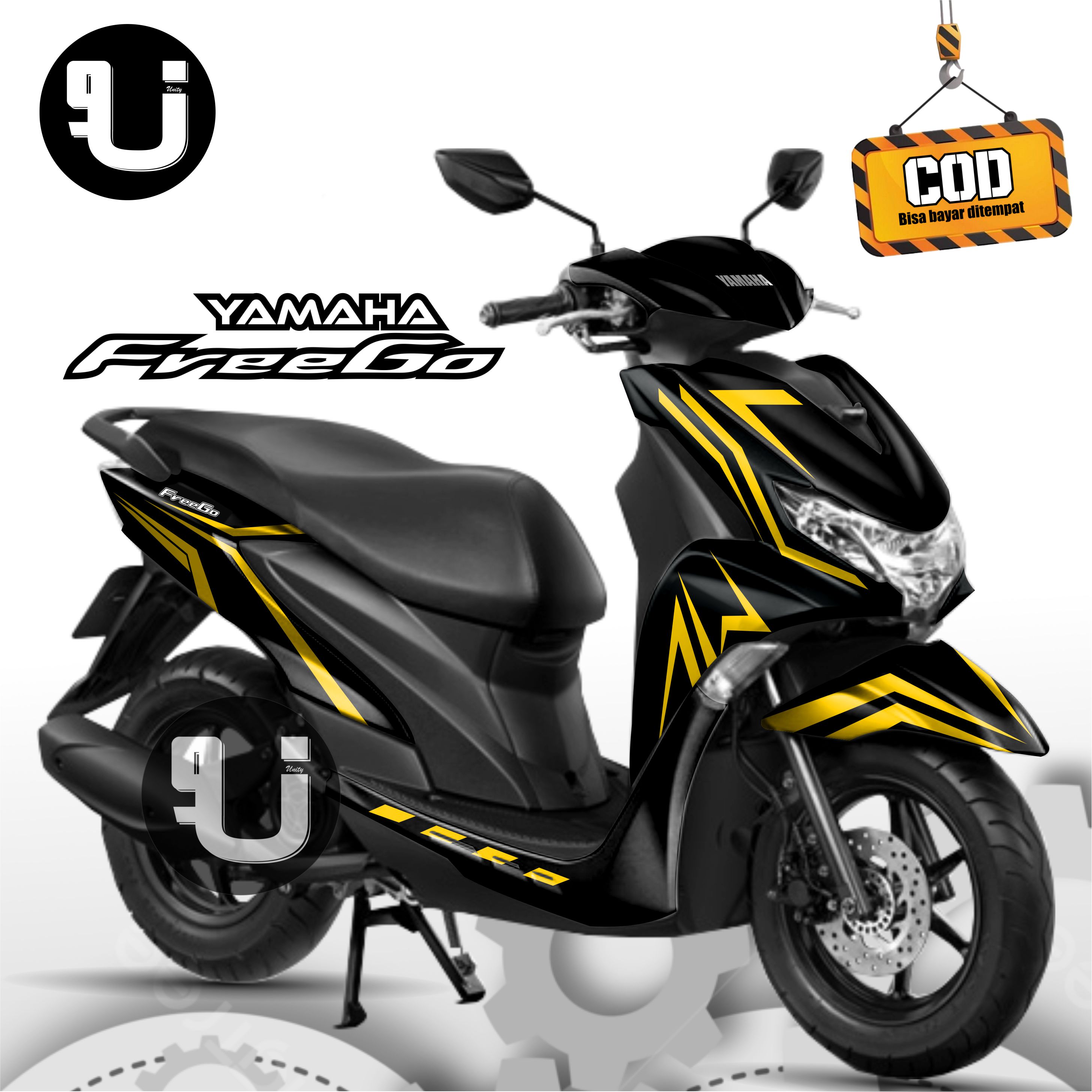 Decal Yamaha Freego Stiker Full Body Desain Simple Motorcycle Lazada