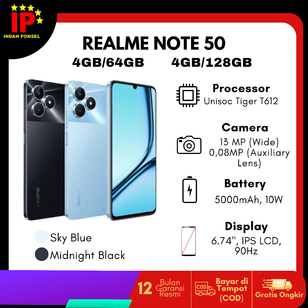 Realme Note Ram Gb Gb Gb Garansi Resmi Nasional