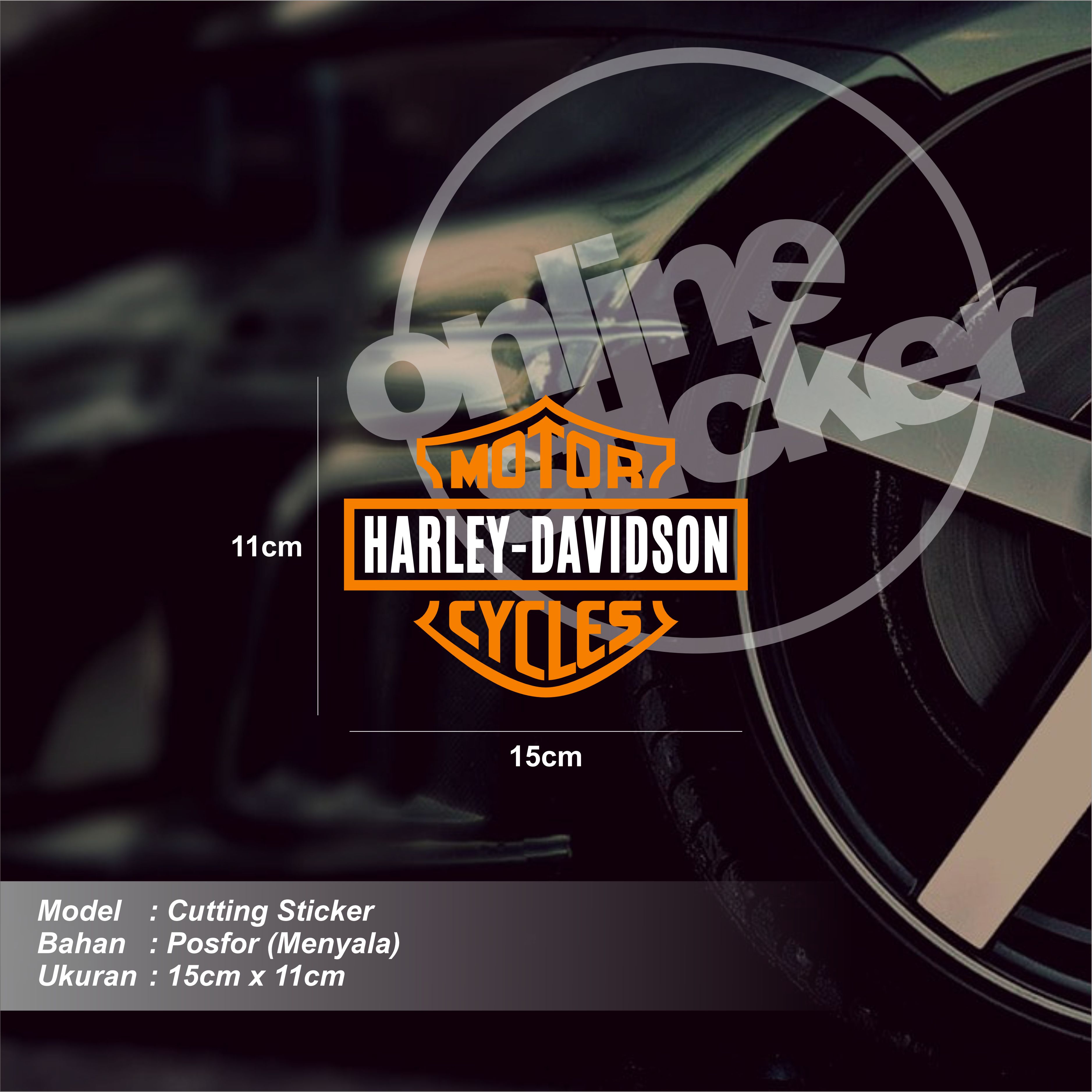 Stiker Harley Davidson Cutting Menyala Lazada Indonesia