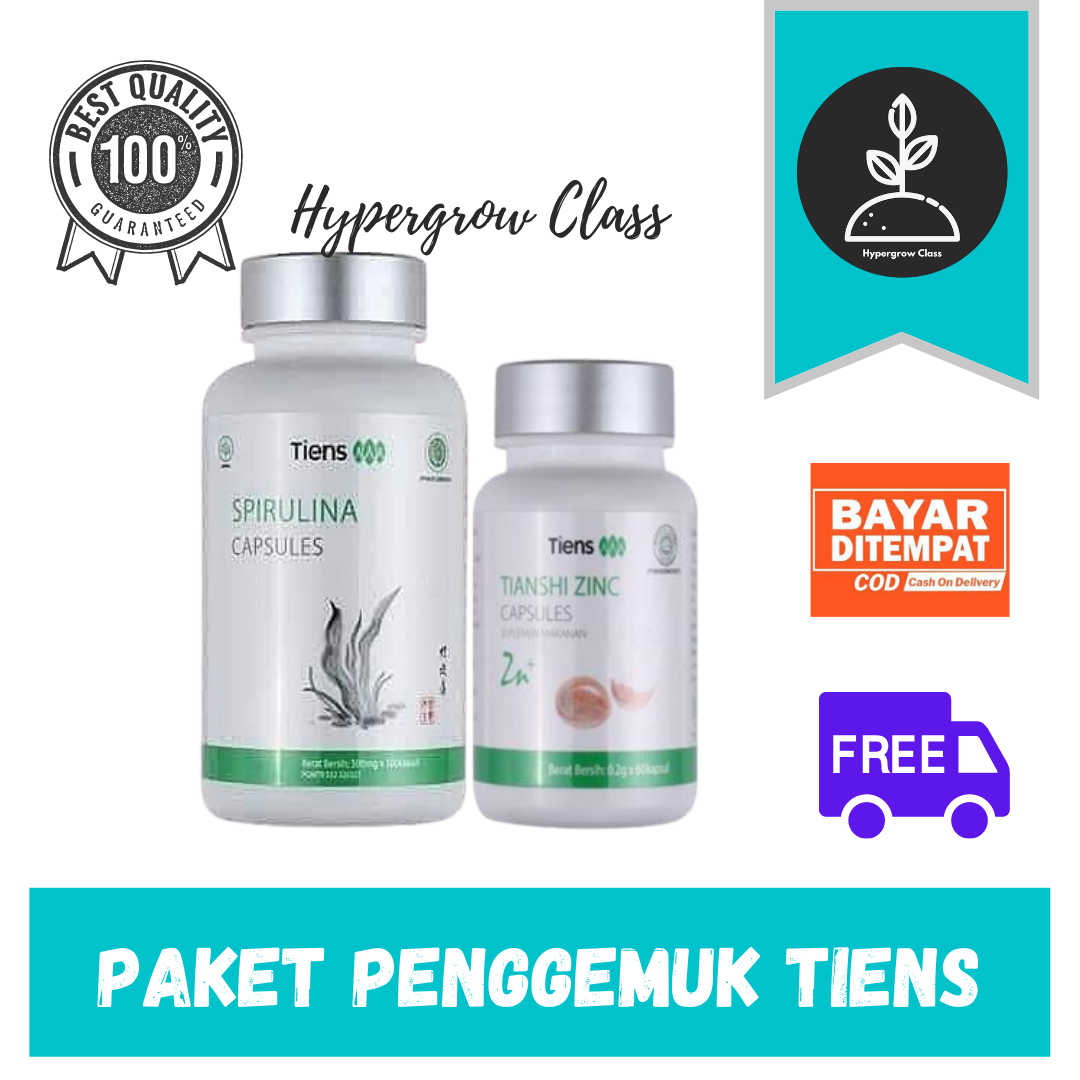 Penggemuk Badan Herbal Organik Zinc Capsule Spirulina Original