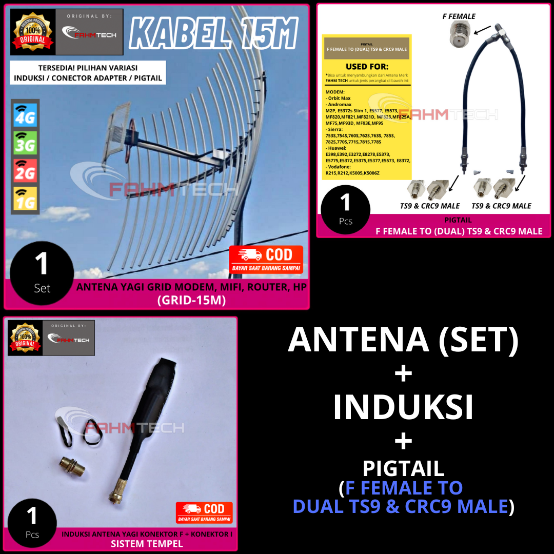 Antena Yagi Grid Modem Mifi Router Hp G Fahm Tech Grid M