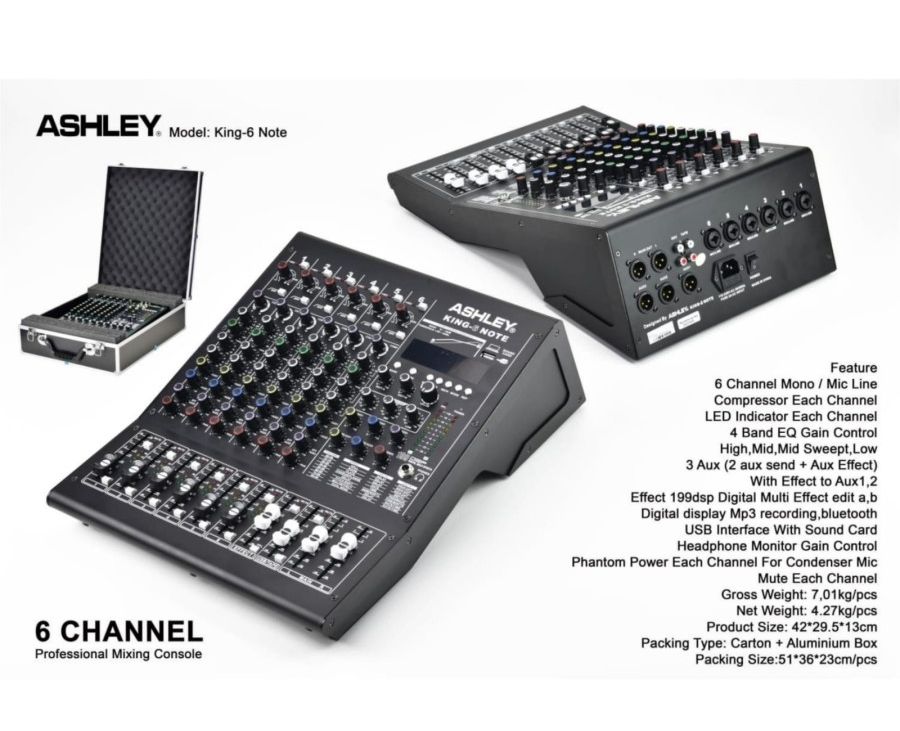 Mixer Ashley King 6 Note Original 6 Channel Bluetooth USB Lazada