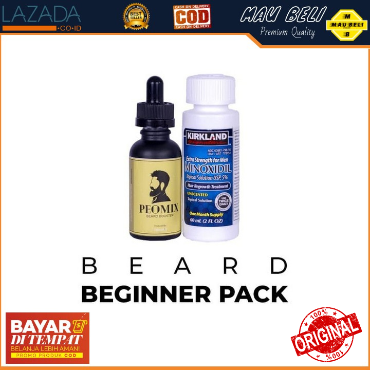 Paket Murah Minoxidil Peomix Jojoba Oil Beard Booster By Fabron