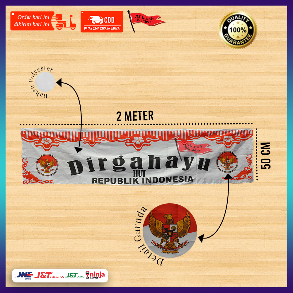 BENDERA MERAH PUTIH LESPANG DIRGAHAYU 2 METER Lazada Indonesia