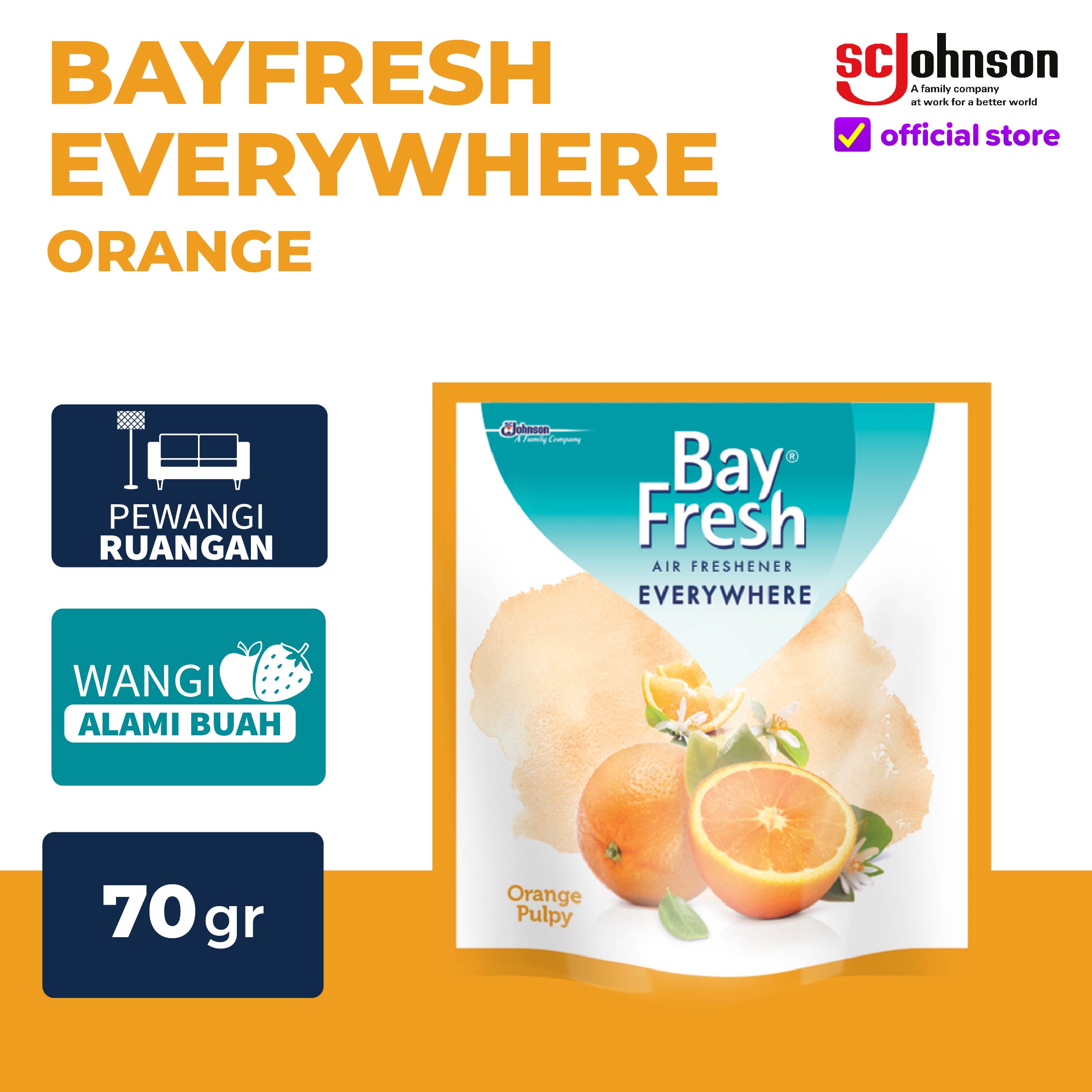 Bayfresh Everywhere Pengharum Ruangan Orange Gr Lazada Indonesia