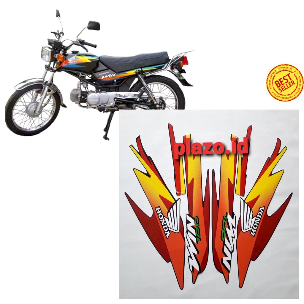 Striping Stiker Polet Lis Body Honda Win Merah Lazada Indonesia