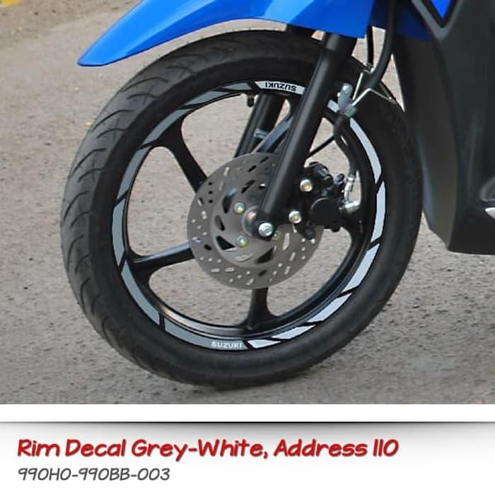 Sticker Velg Grey-White, Suzuki Address 110