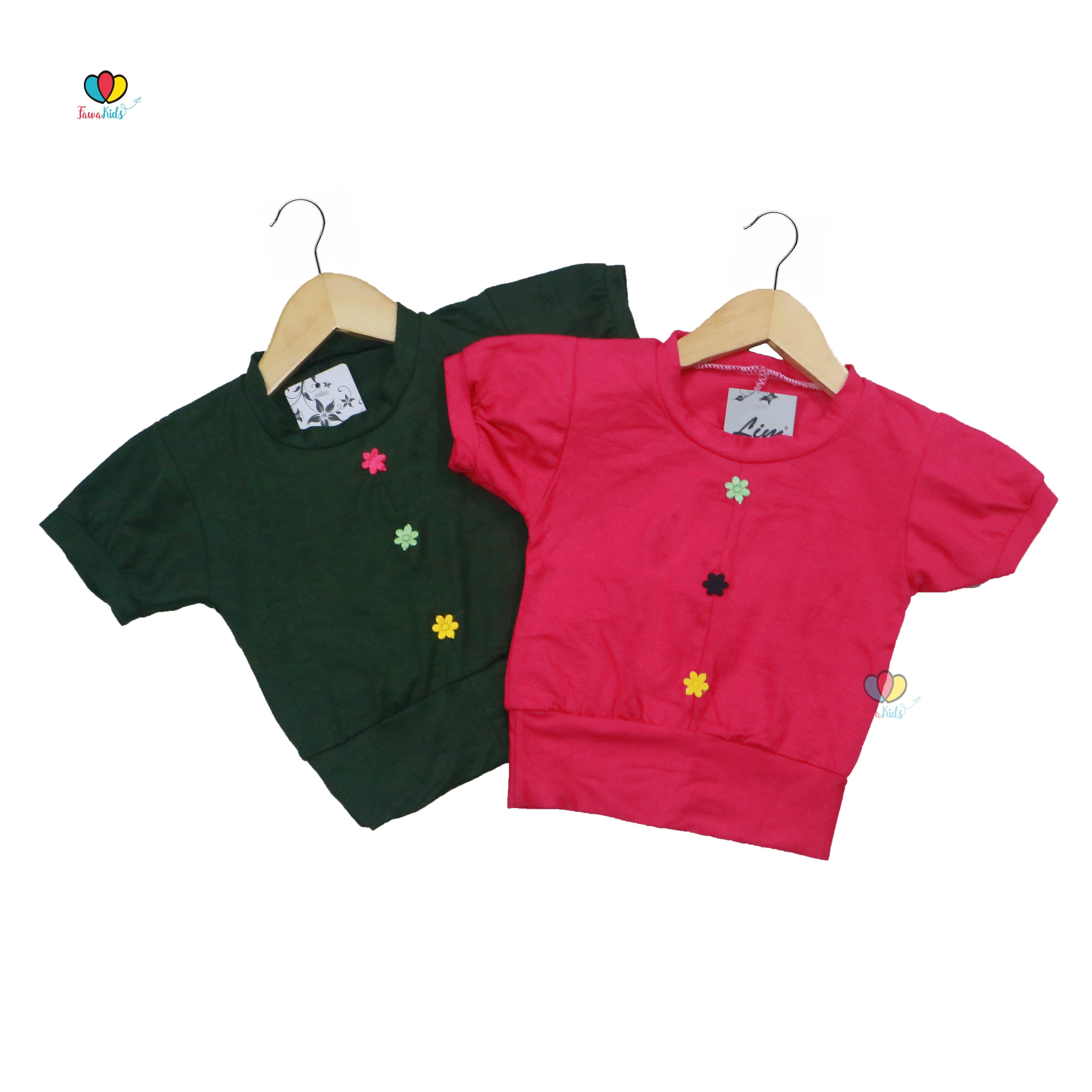 Blouse Chita uk Bayi 3-12 Bulan / Kaos Baby Perempuan Lengan Pendek Atasan Shirt Baby Polos Adem Kios Balita Fawa