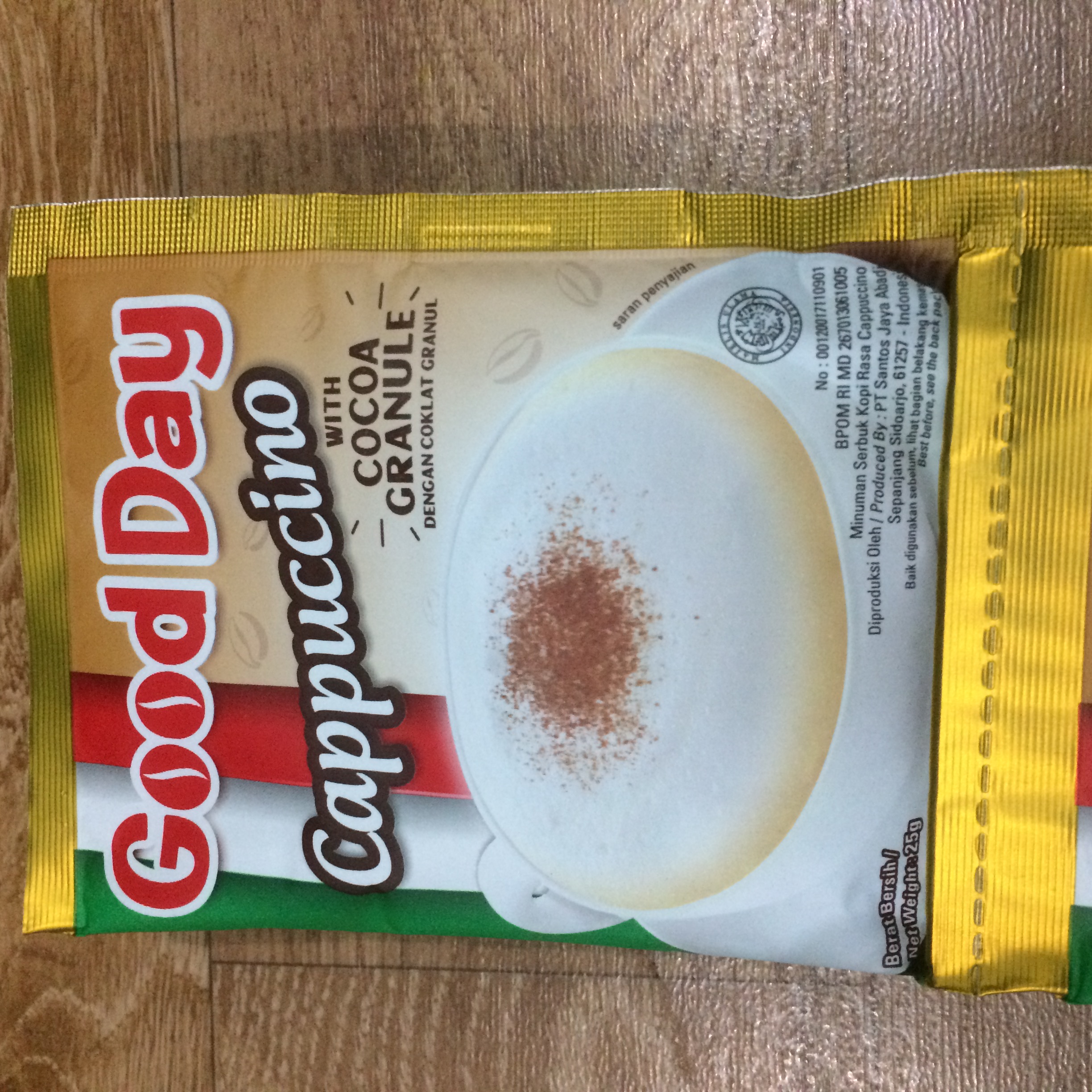 Good Day Cappuccino With Cocoa Granule Serbuk Kopi Rasa Cappuccino