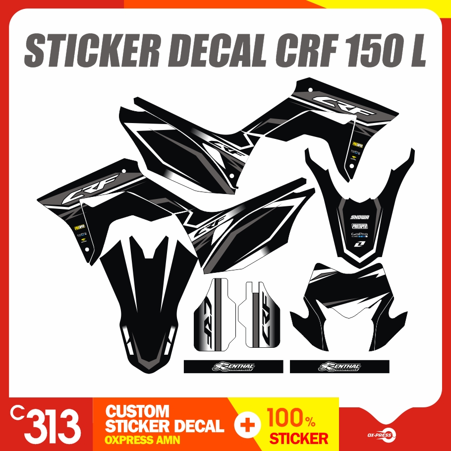 Stiker Striping Decal CRF 150 L Custom Sticker Motor 13 Lazada