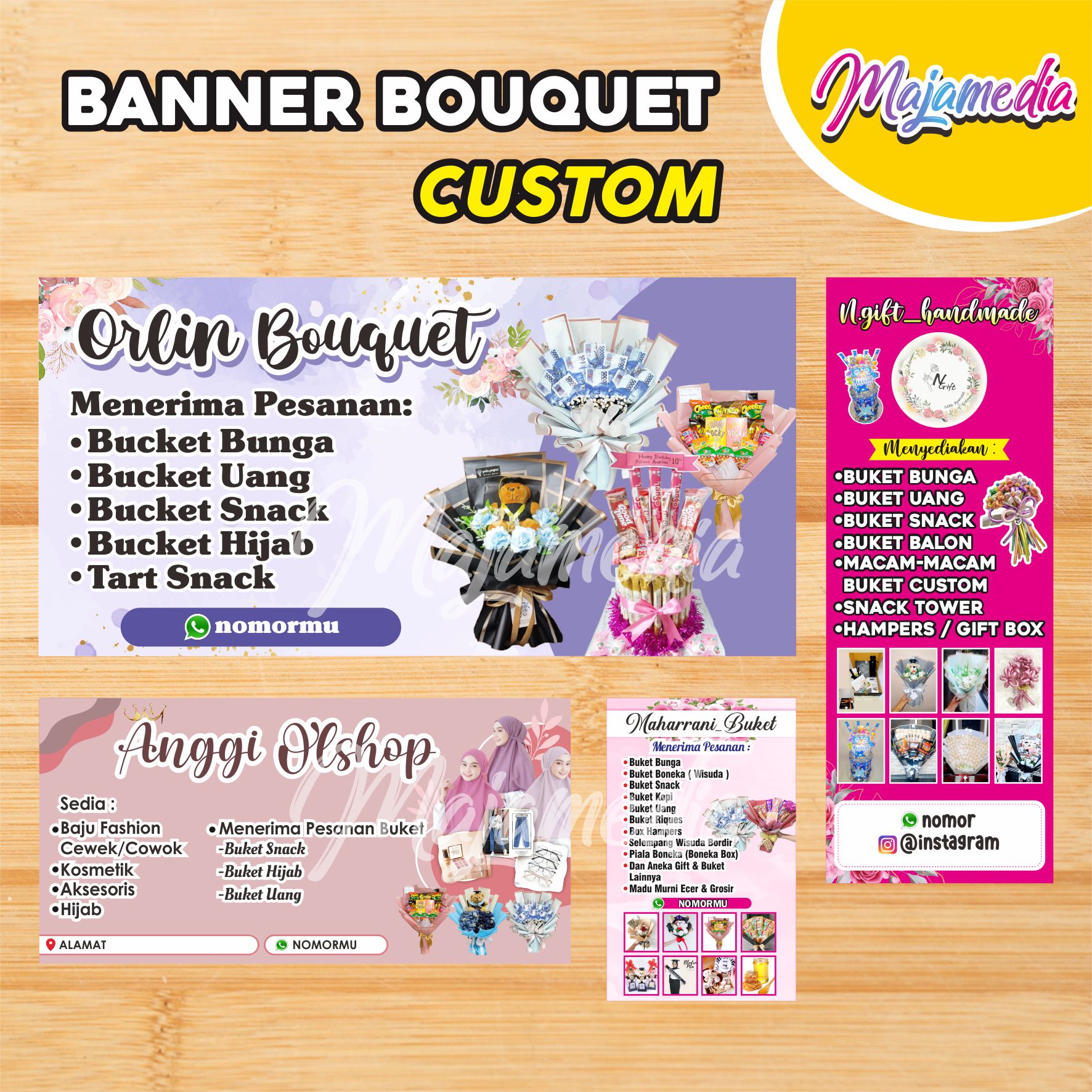 BANNER SPANDUK BUKET BOUQUET Lazada Indonesia