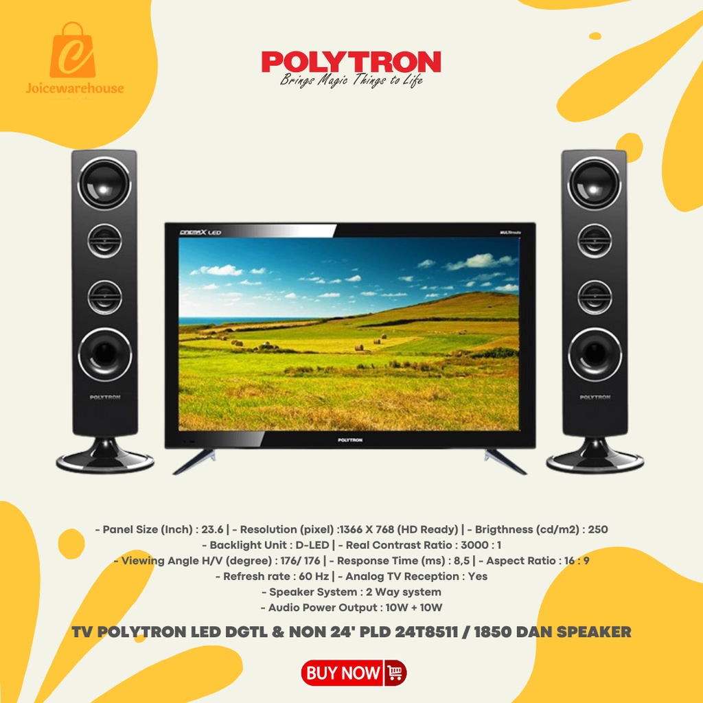 Tv Polytron Led Digital Non Inch Cinemax Pld T Dan