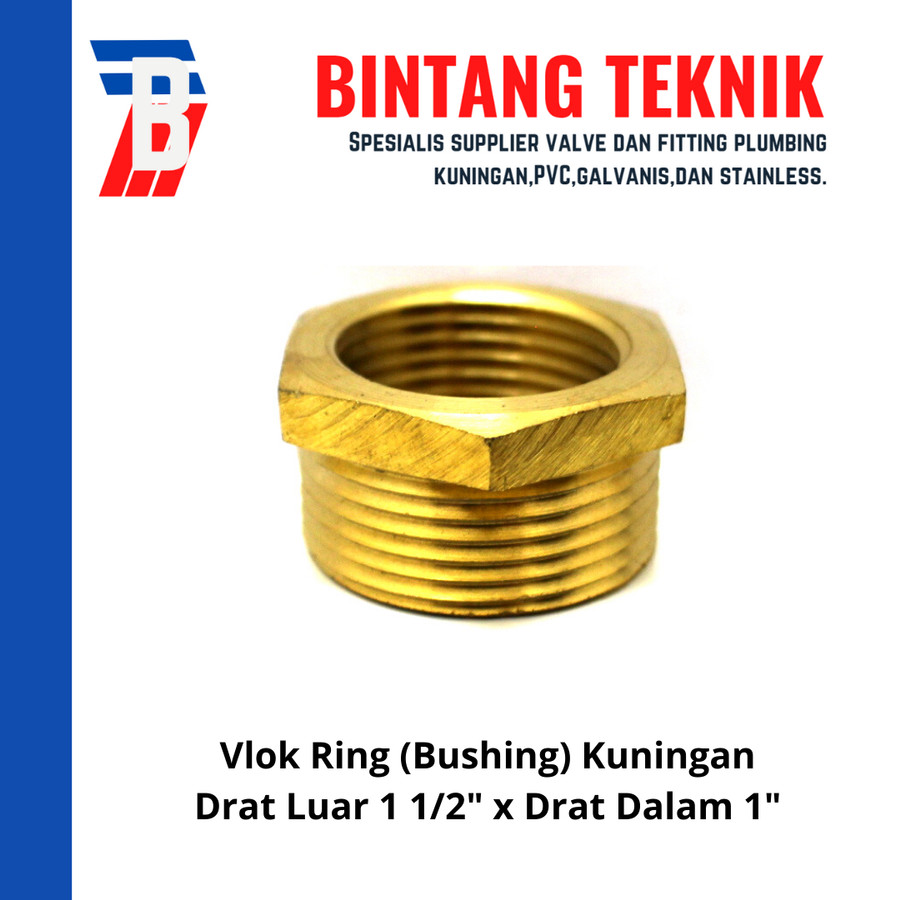 Vlok Ring Kuningan Bushing Drat Luar X Drat Dalam Lazada