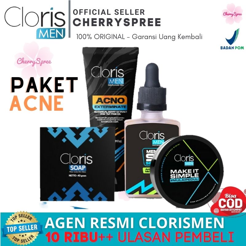 Clorismen Paket Acne Cloris Paket Lengkap Mengatasi Jerawat Acne Bekas