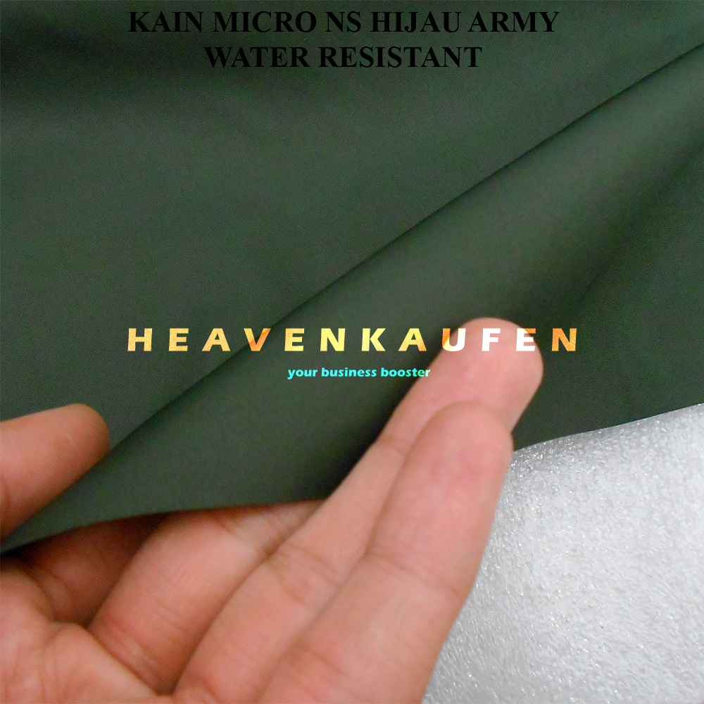 Kain Parasut Micro Mikro NS Warna Hijau Army Tentara Water Resistant