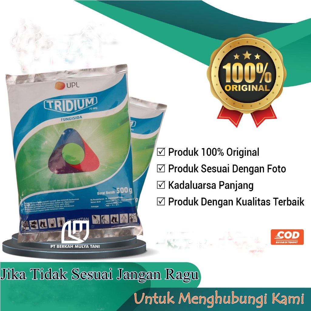 FUNGISIDA TRIDIUM 70 WG 500 GRAM 3 BAHAN AKTIF OBAT PENGENDALI PENYAKIT