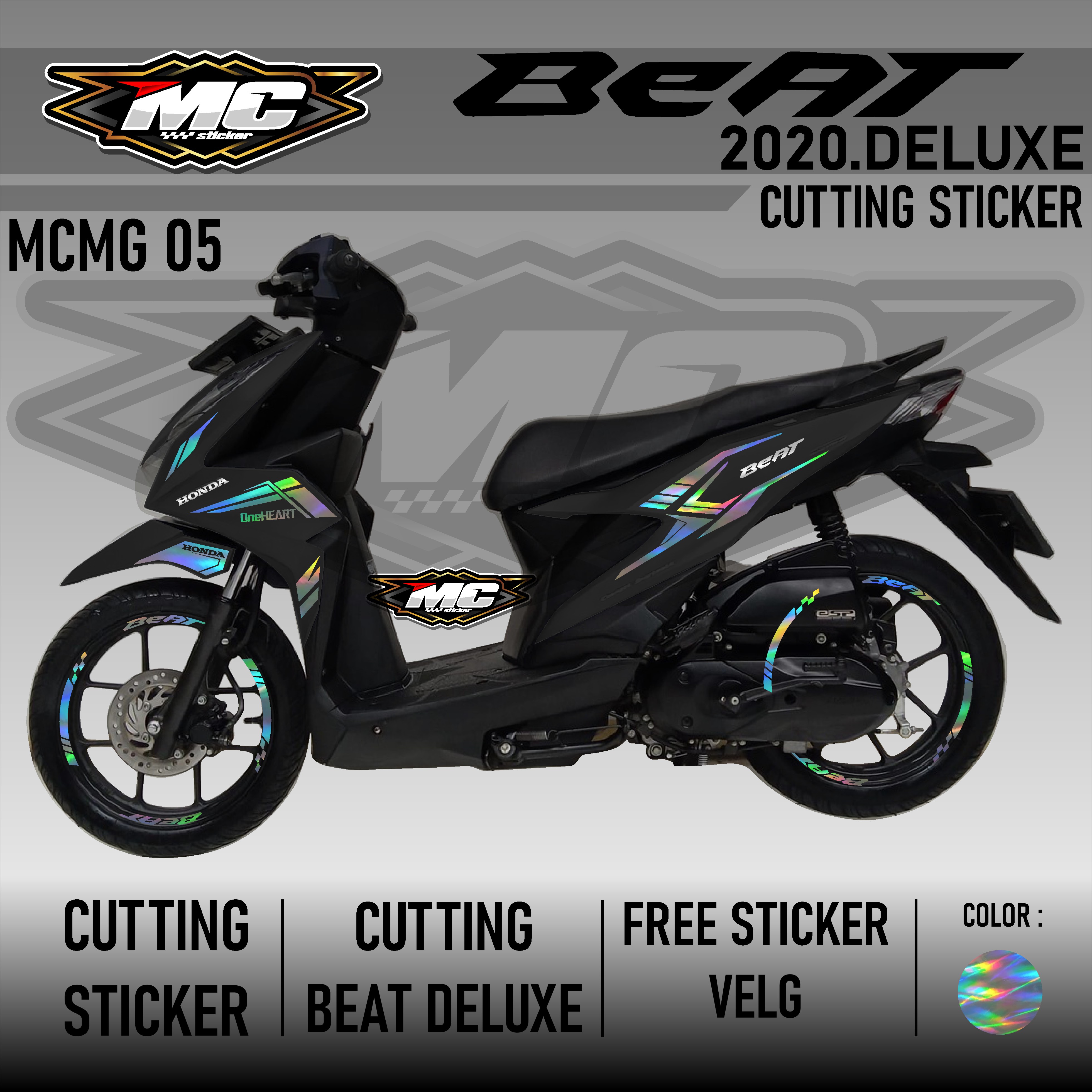 Cutting Sticker Beat Deluxe Aksesoris Motor Stiker Honda Beat 2020