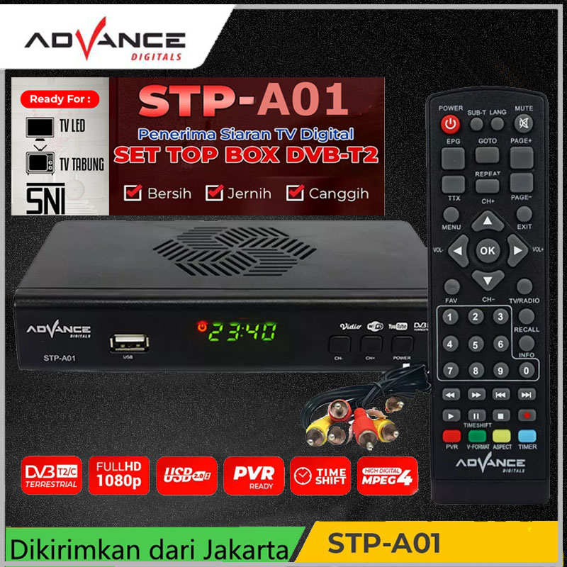 Advance Set Top Box Tv Digital Receiver Penerima Siaran Full Hd Stb