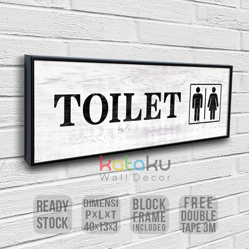 Papan Tanda Tulisan Toilet Sign Restroom Bathroom Wc Sign Lazada