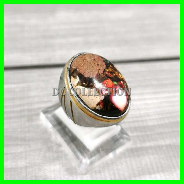 CINCIN BATU AKIK NATURAL PIRUS PYRUS PANCAWARNA AFRIKA LANGKA HIGH