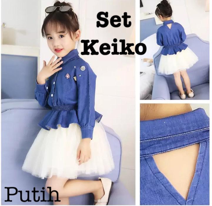 HM (BISA COD) set keiko / Baju anak Perempuan / set anak perempuan/ baju pesta / gaun anak perempuan