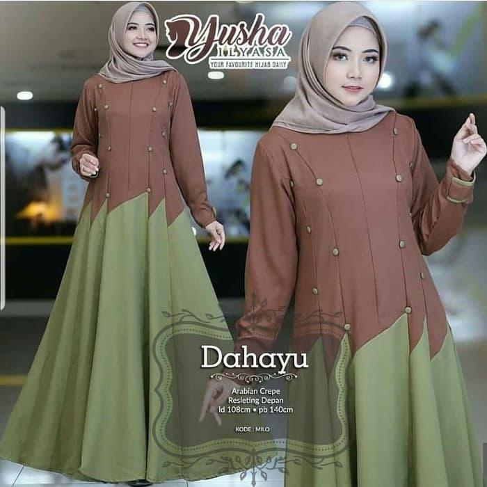 Baju Murah Terbaru Gamis DAHAYU MAXY Wollycrepe Terusan Wanita Paling Laris Baju Muslim Lengan Panjang Model Trendy Modern Baju Muslim Dress Pesta Murah Terbaru Maxi Pakaian Modis Baju Panjang Simple Casual Terlaris 2019
