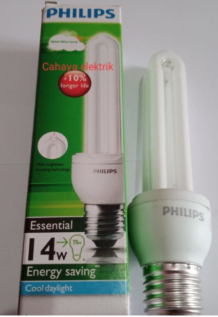 Philips Essential Watt Hemat Energy Warna Putih Buah Cahaya