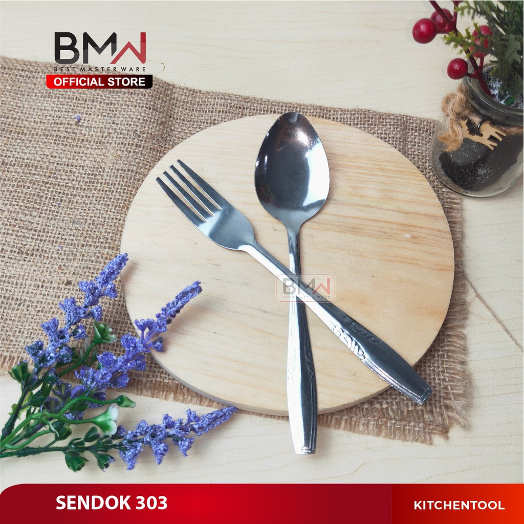 Bmw Kitchen Ware Sendok Garpu Makan Stainless Steel Sendok Set